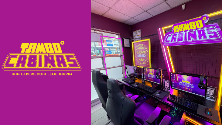 Tambo Cabinas Gamer con jóvenes jugando videojuegos